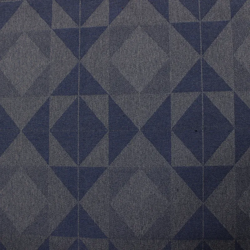 Jacquard blu disegno triangoli | Tessile per uomo