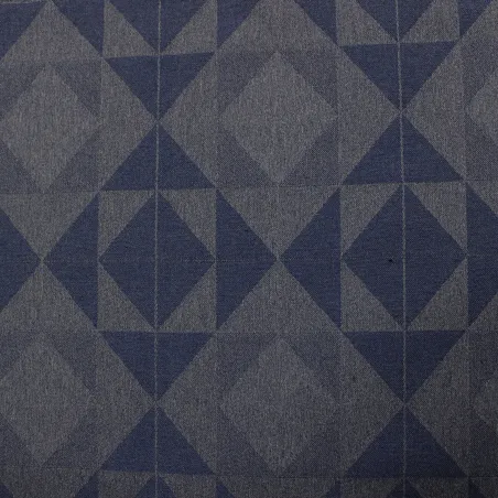 Jacquard blu disegno triangoli | Tessile per uomo