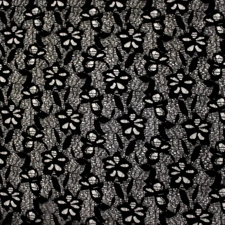 Pizzo nero floreale | abbigliamento elegante donna | IL TESSUTAIO