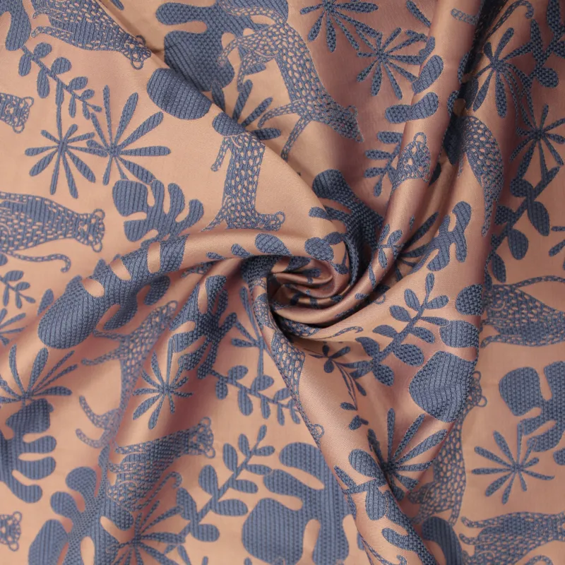 Jacquard tropical  rosa  | Tessuti cerimonia