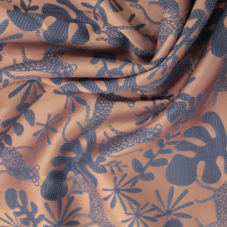 Jacquard tropical  rosa  | Tessuti cerimonia