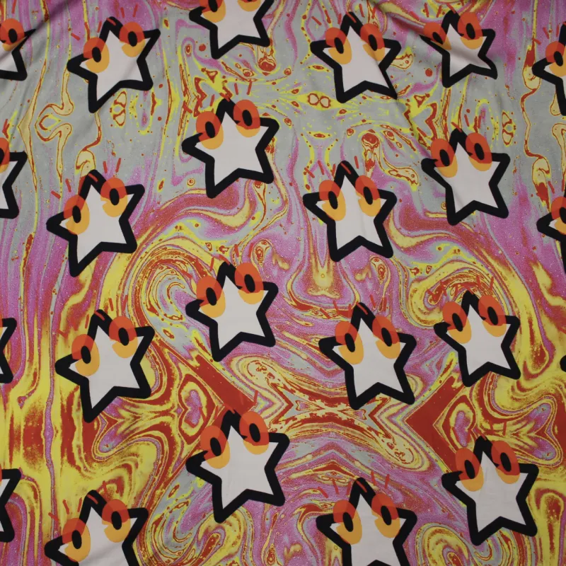 Viscosa fantasia astratta | TessutI Deadstock