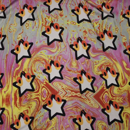 Viscosa fantasia astratta | TessutI Deadstock