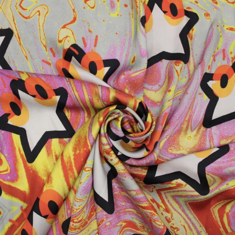 Viscosa fantasia astratta | TessutI Deadstock