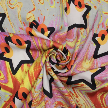Viscosa fantasia astratta | TessutI Deadstock