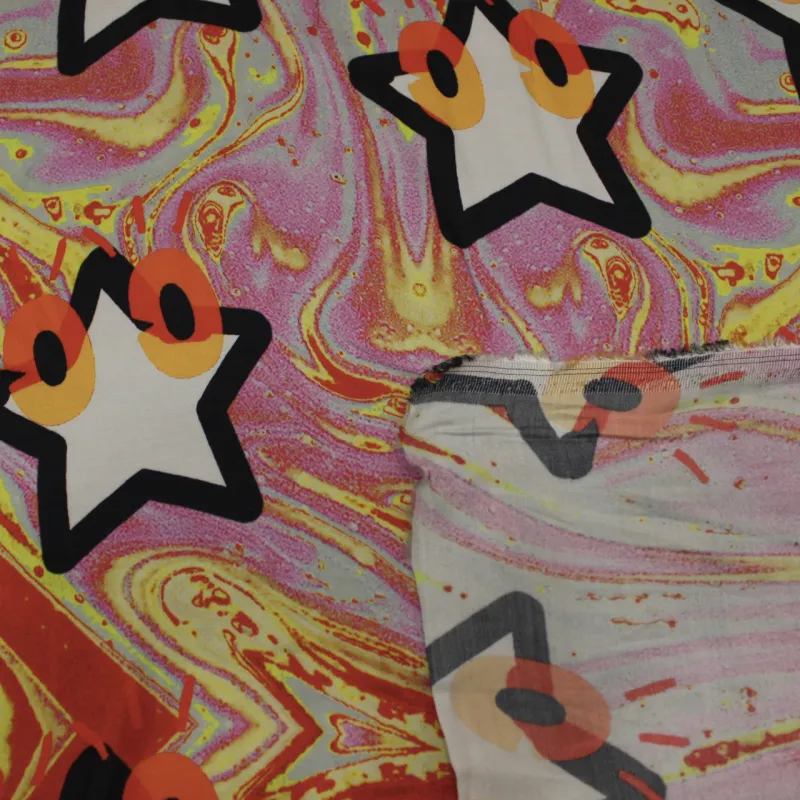 Viscosa fantasia astratta | TessutI Deadstock