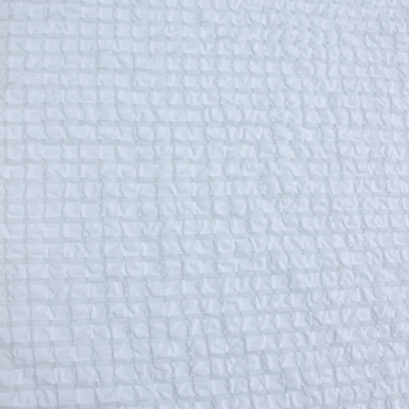 Tessuto goffrato vichy  bianco | ILTESSUTAIO