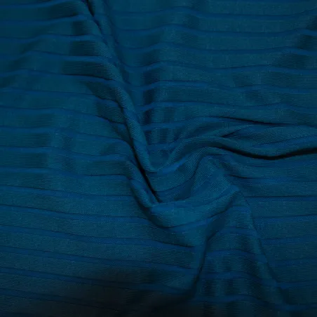 Maglina a coste elastica verde petrolio | ILTESSUTAIO