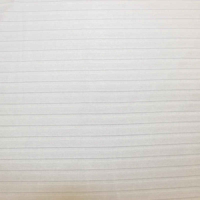 Maglia costina elasticizzata in viscosa bianca | ILTESSUTAIO