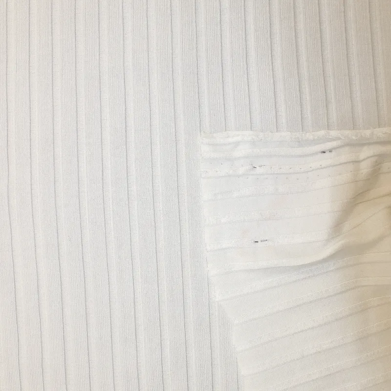Maglia costina elasticizzata in viscosa bianca | ILTESSUTAIO