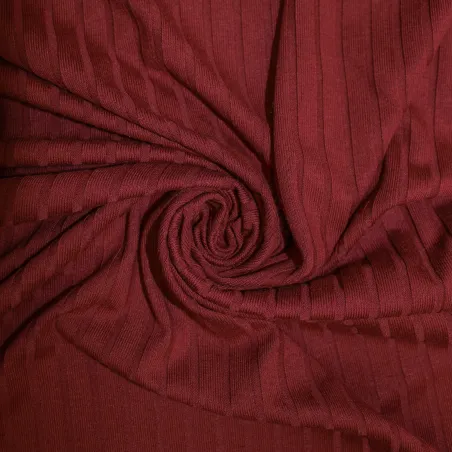 Tessuto maglia costina elasticizzata color bordeaux | IL TESSUTAIO