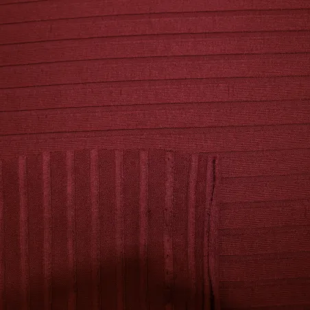 Tessuto maglia costina elasticizzata color bordeaux | IL TESSUTAIO