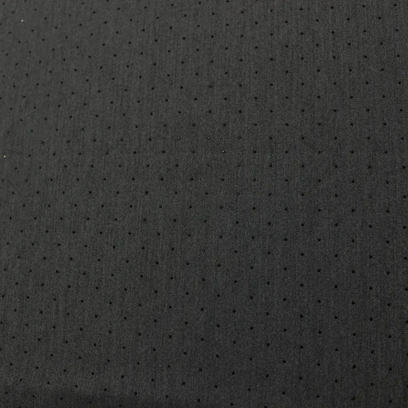 Poliviscosa antracite con strass neri | Tessuto tailleur donna