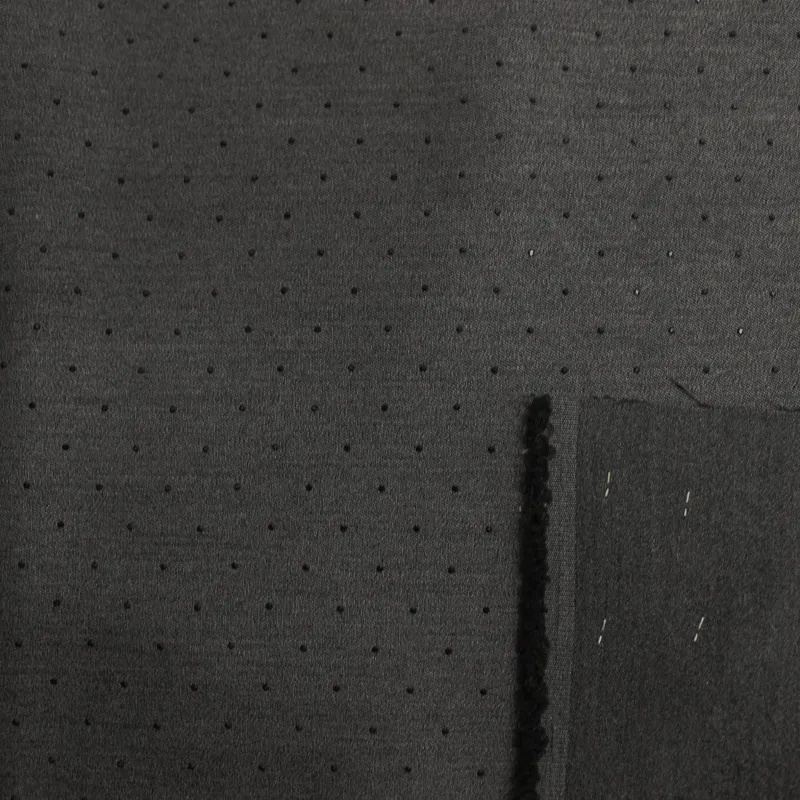 Poliviscosa antracite con strass neri | Tessuto tailleur donna