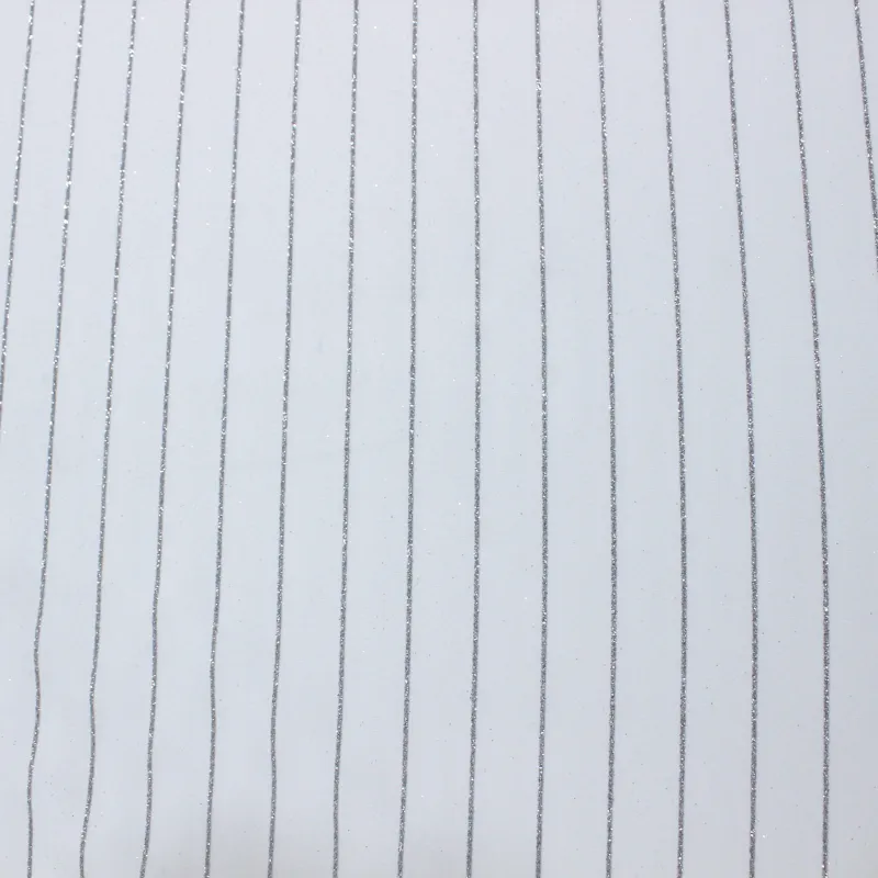 Tessuto cady tecnico bianco gessato lurex | Tessuti Deadstock
