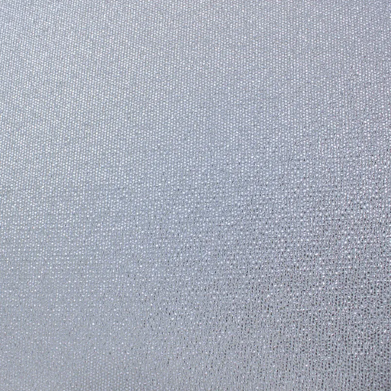 Tessuto in maglia elasticizzata spalmato argento  | tessuti cerimonia