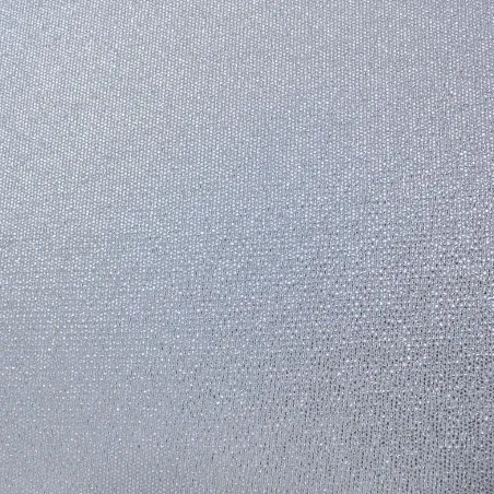 Tessuto in maglia elasticizzata spalmato argento  | tessuti cerimonia