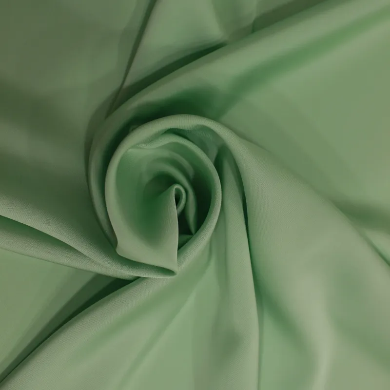 Raso leggero in poliestere verde acqua | Tessuti donna