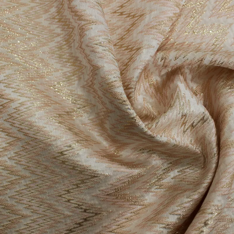 Jacquard lurex colore rosa e oro | Tessuti cerimonia