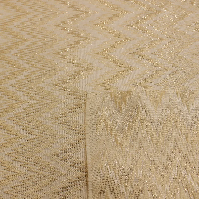 Jacquard ad onde colore oro| Tessuti cerimonia donna