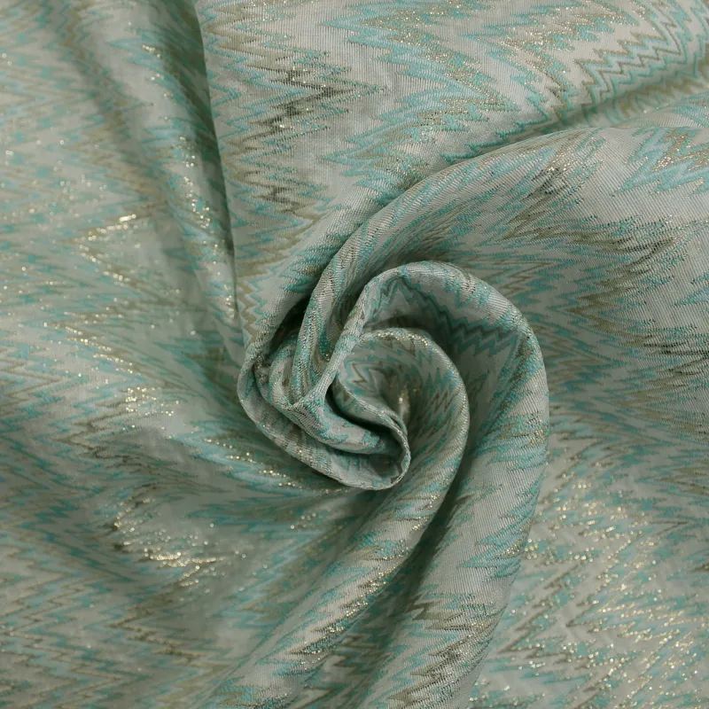 Jacquard onde tiffany dettagli lurex oro | Tessuti cerimonia