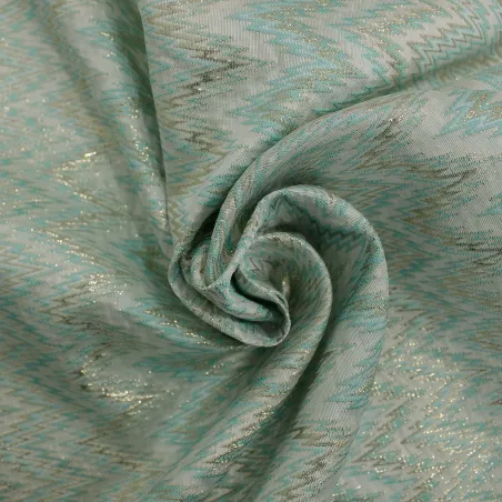 Jacquard onde tiffany dettagli lurex oro | Tessuti cerimonia