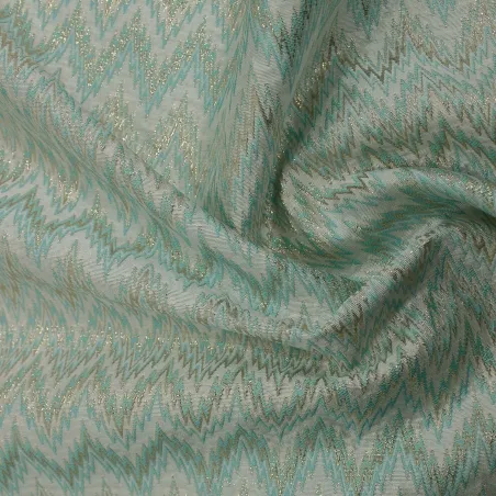 Jacquard onde tiffany dettagli lurex oro | Tessuti cerimonia