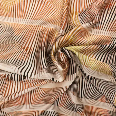 Tessuto pura seta italiana fantasia astratta - Tessuti Made in Italy