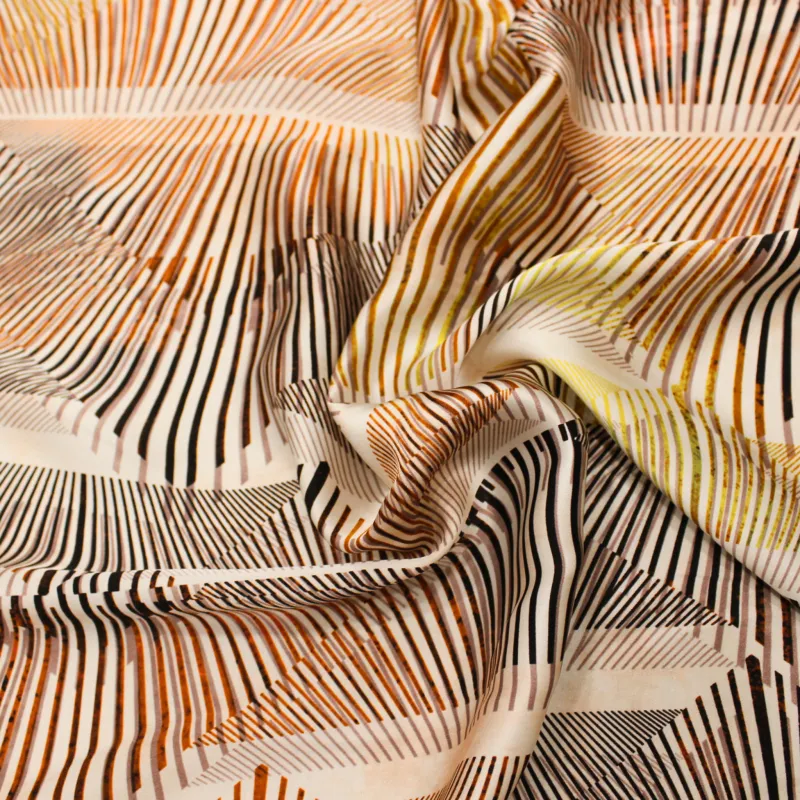 Tessuto pura seta italiana fantasia astratta - Tessuti  Made in Italy