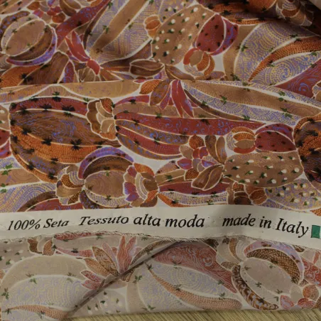 Tessuto pura seta fantasia - Tessuti Pregiati camicia | Made in Italy
