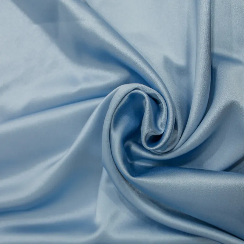 Tessuto in raso elasticizzato celeste | iltessutaio.it