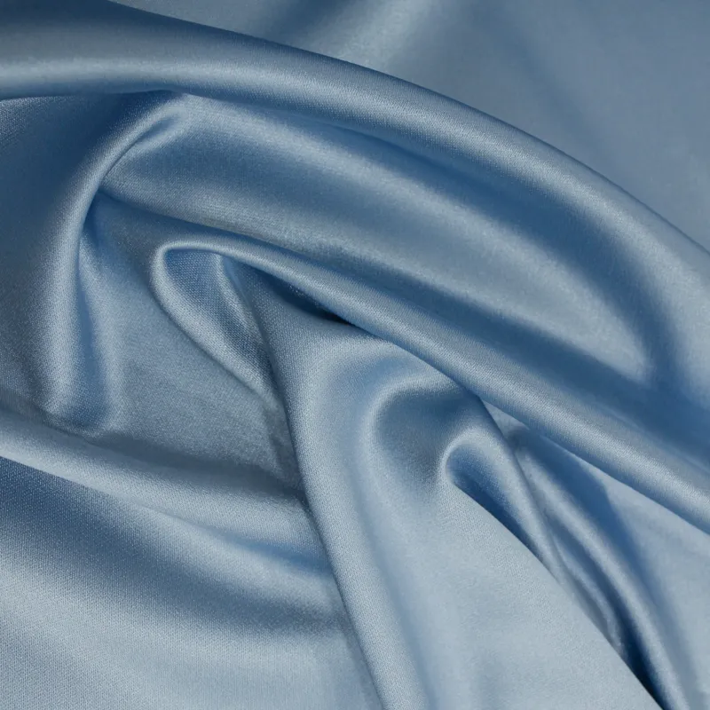 Tessuto in raso elasticizzato celeste | iltessutaio.it