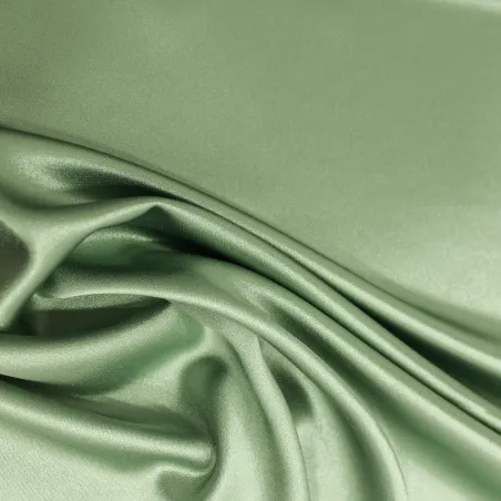 Tessuto di raso elasticizzato double verde | iltessutaio.it