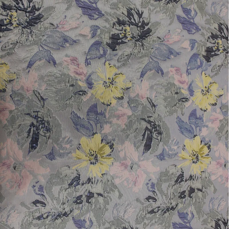 Jacquard floreale grigio | Tessuti cerimonia