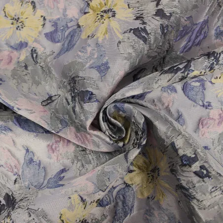 Jacquard floreale grigio | Tessuti cerimonia