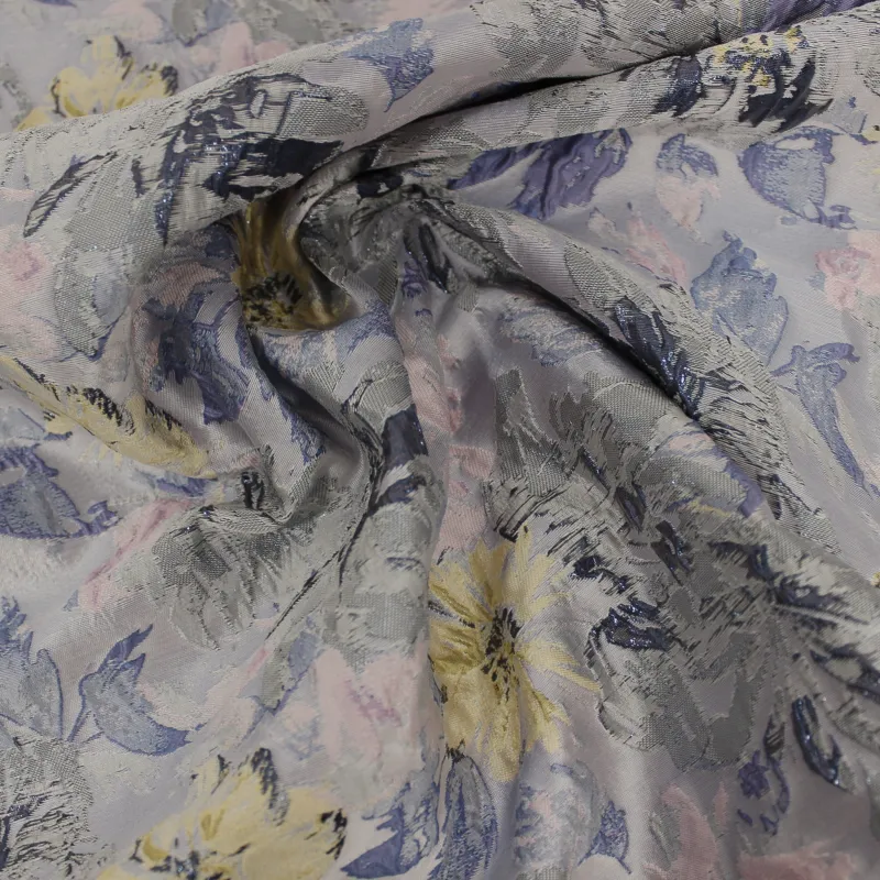 Jacquard floreale grigio | Tessuti cerimonia
