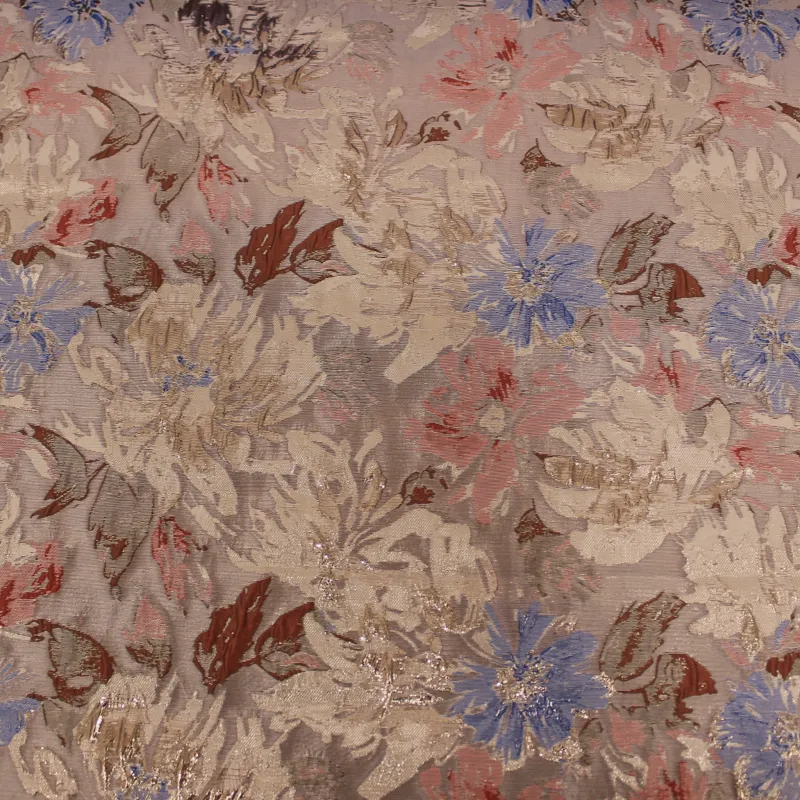 Tessuto jacquard floreale rosso | Tessuti cerimonia | IL TESSUTAIO