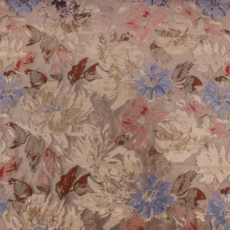 Tessuto jacquard floreale rosso | Tessuti cerimonia | IL TESSUTAIO