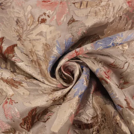 Tessuto jacquard floreale rosso | Tessuti cerimonia | IL TESSUTAIO