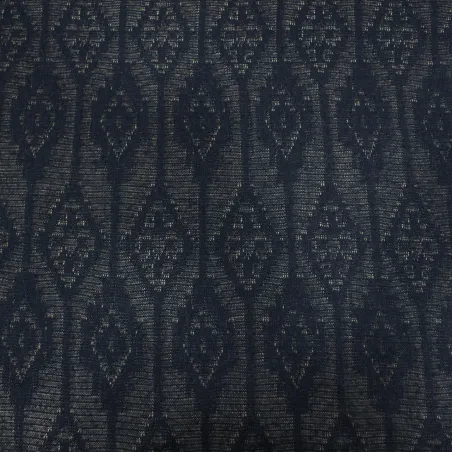 Tessuto a maglia elasticizzata  semi trasparente blu| IL TESSUTAIO