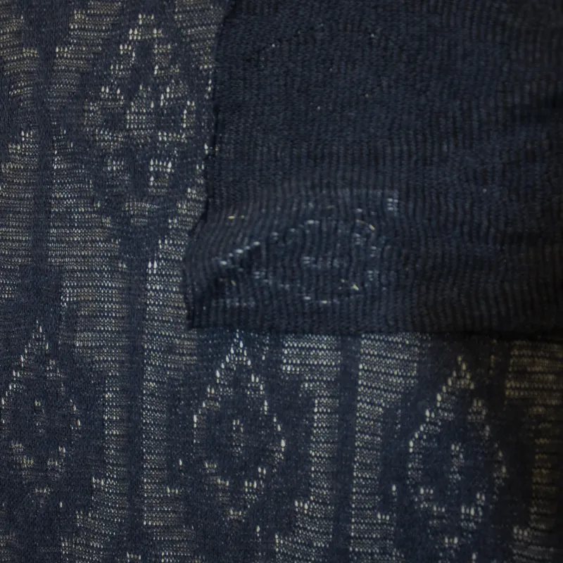 Tessuto a maglia elasticizzata  semi trasparente blu| IL TESSUTAIO