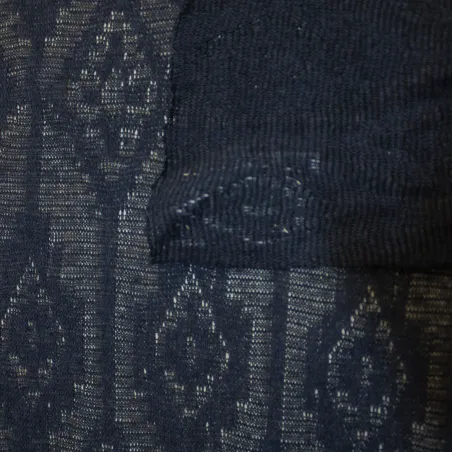 Tessuto a maglia elasticizzata  semi trasparente blu| IL TESSUTAIO