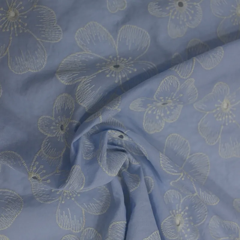 Pizzo San gallo floreale in cotone | Tessuti Naturali| IL TESSUTAIO