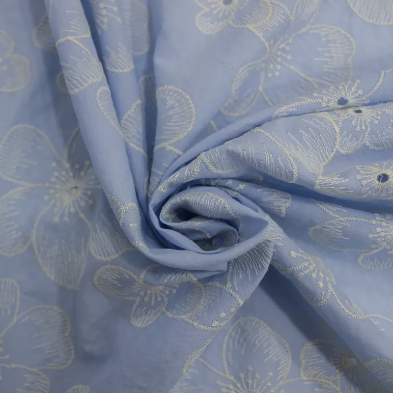 Pizzo San gallo floreale in cotone | Tessuti Naturali| IL TESSUTAIO