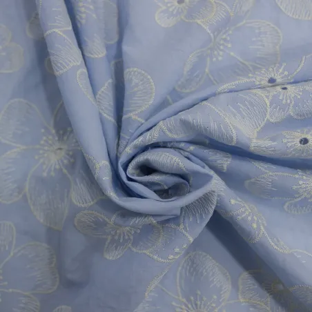 Pizzo San gallo floreale in cotone | Tessuti Naturali| IL TESSUTAIO