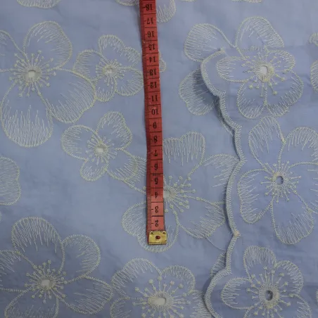 Pizzo San gallo floreale in cotone | Tessuti Naturali| IL TESSUTAIO