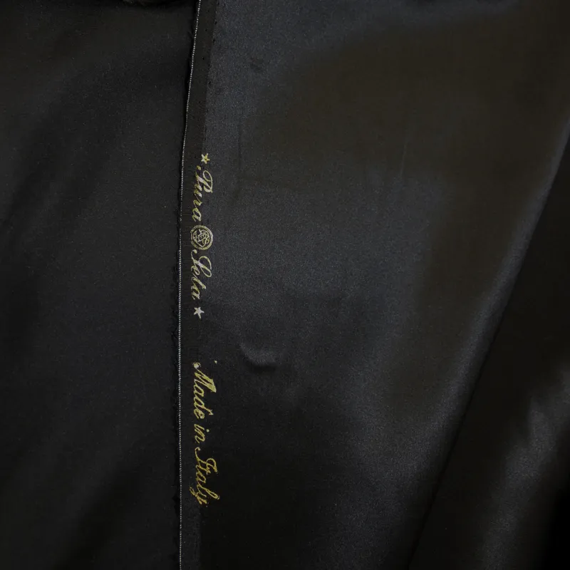 Raso in pura seta italiana nero - Tessuti camicia uomo e donna