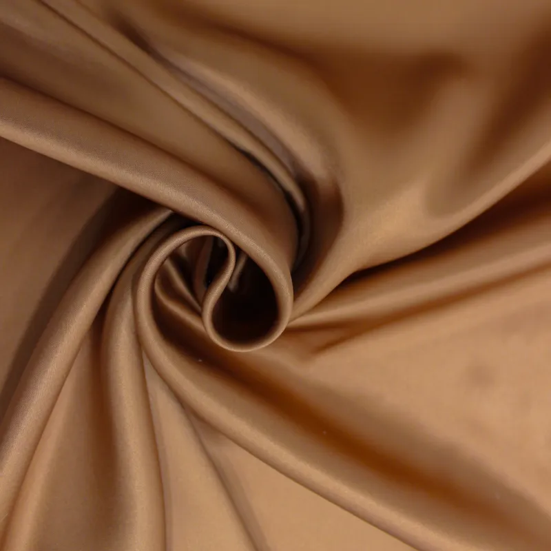 Tessuto raso  in seta mocha - Tessuti pregiati cerimonia donna