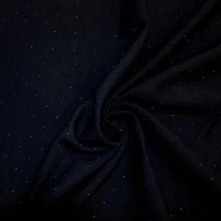 Punto Milano con Strass | Tessuto tailleur donna - Blu