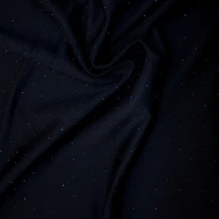 Punto Milano con Strass | Tessuto tailleur donna - Blu